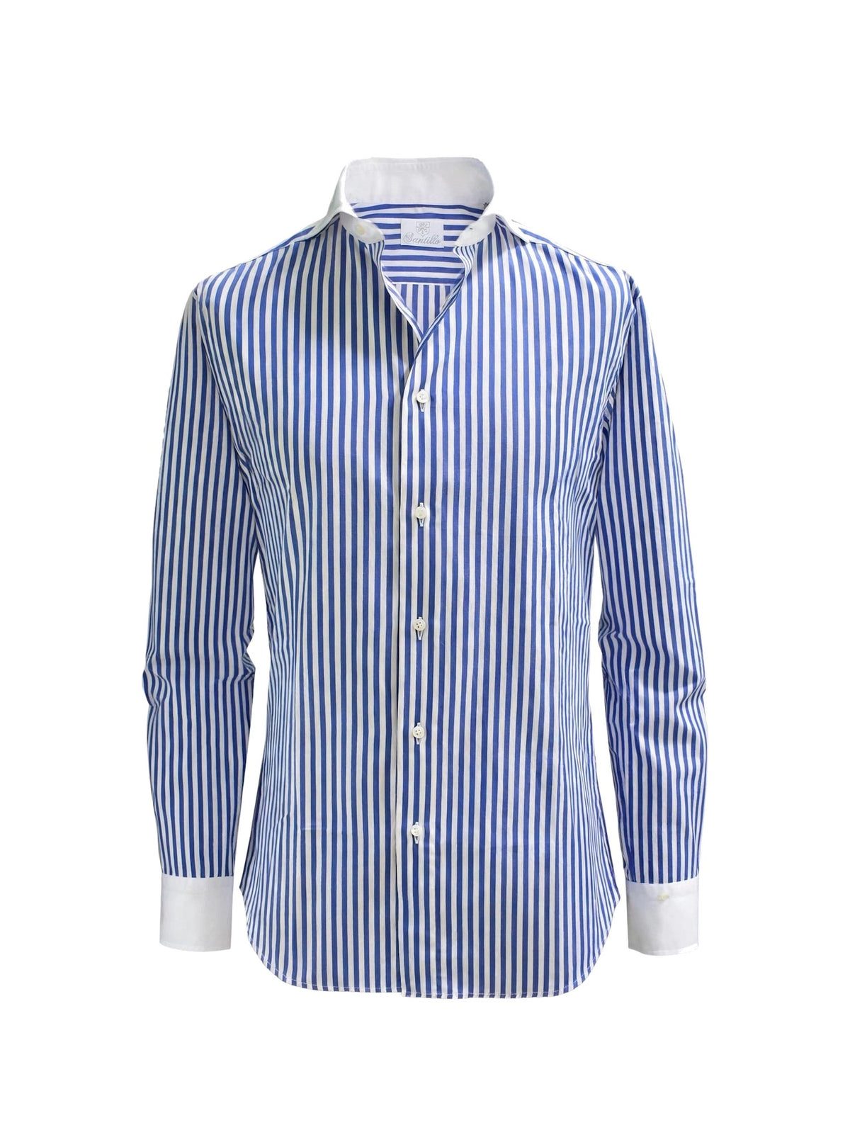 RIVIERA DI CHIAIA Blu collar/cuffs white