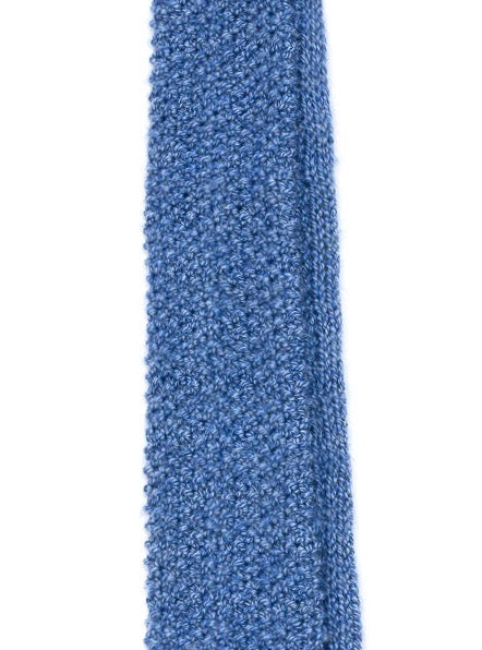 FIEGO cobalt blu radici patrimonio 1970 handmade crochet tie