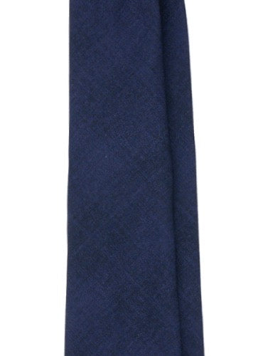 MONTESCURO navy checkered seven fold wool tie