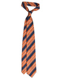 STRIPED orange/blu/white silk tie
