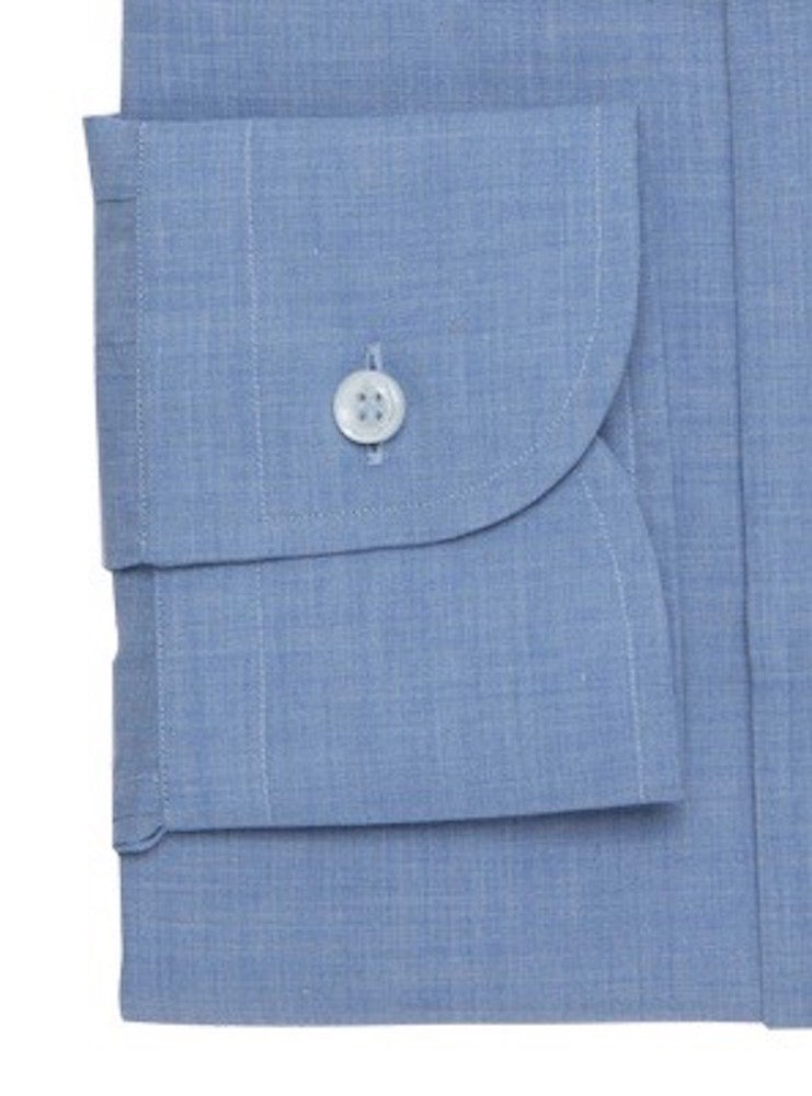 SOLFERINO melange blue cotton shirt