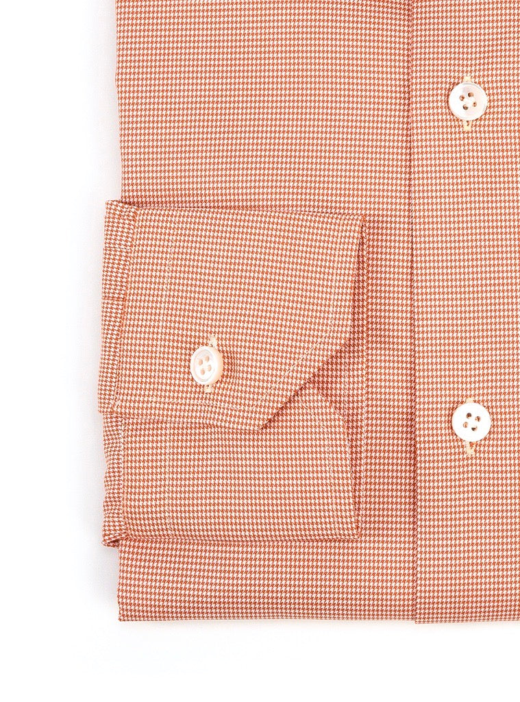SOMERSET orange Houndstooth pure cotton shirt