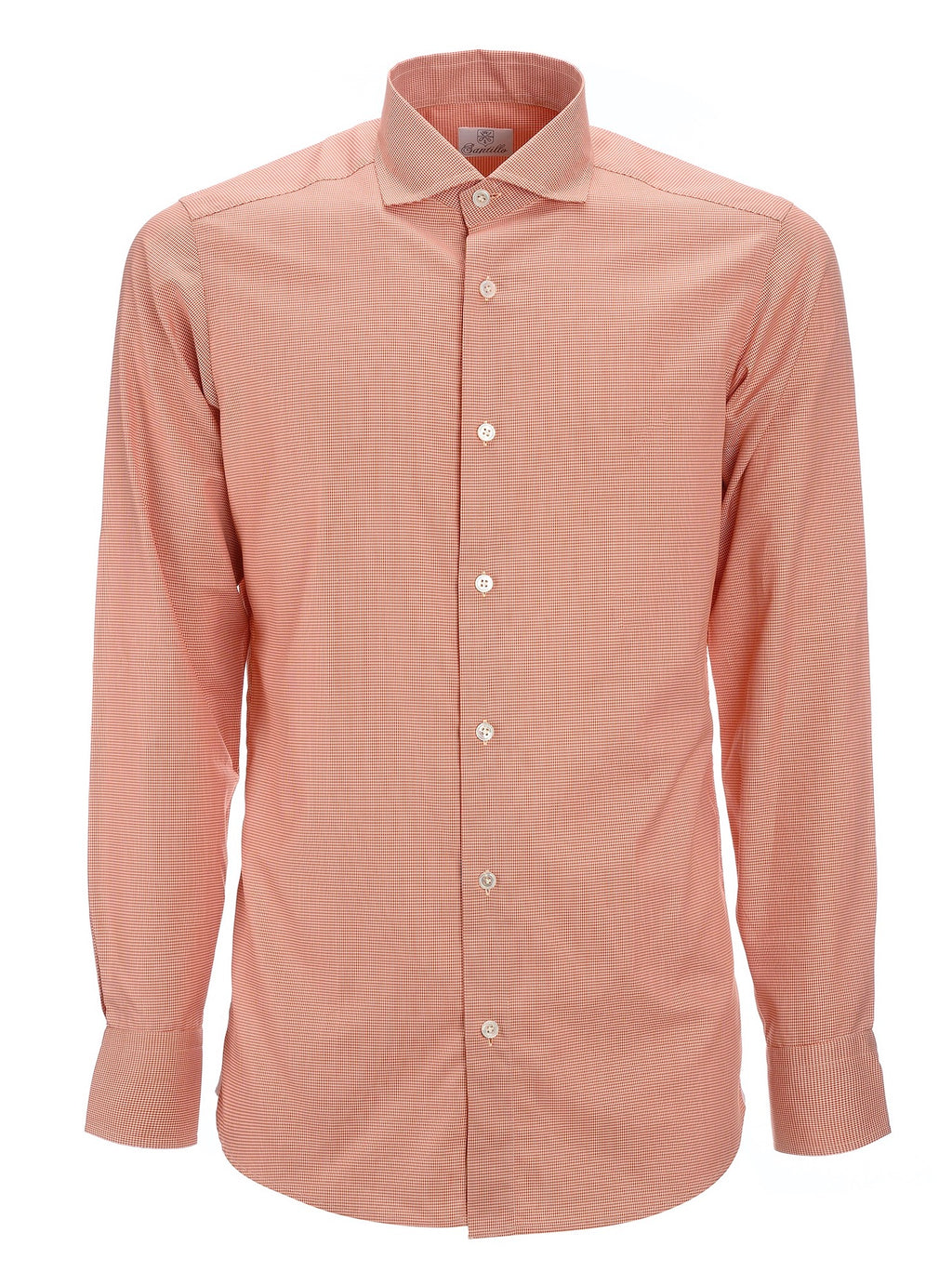 SOMERSET orange Houndstooth pure cotton shirt
