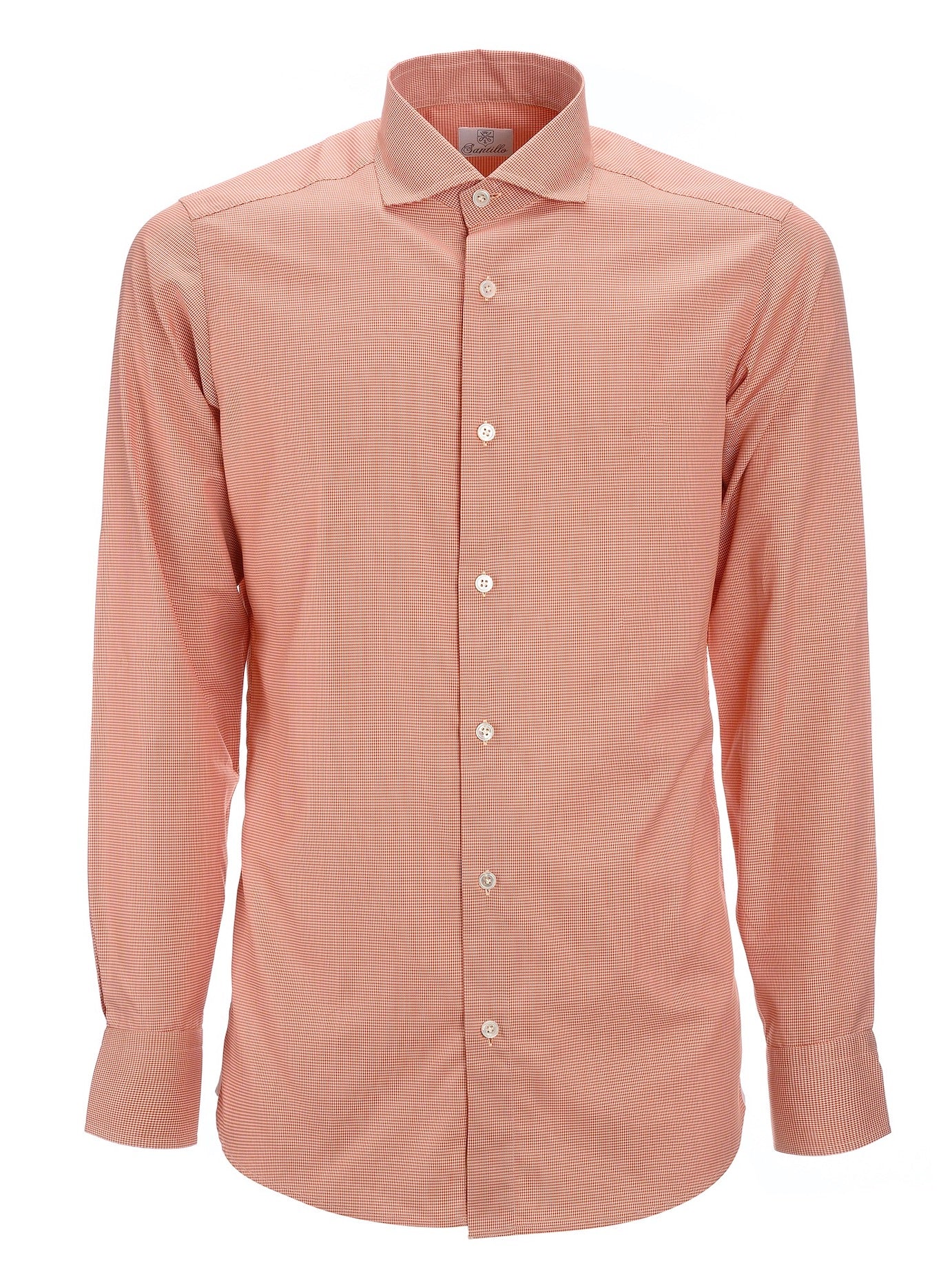 SOMERSET orange Houndstooth pure cotton shirt
