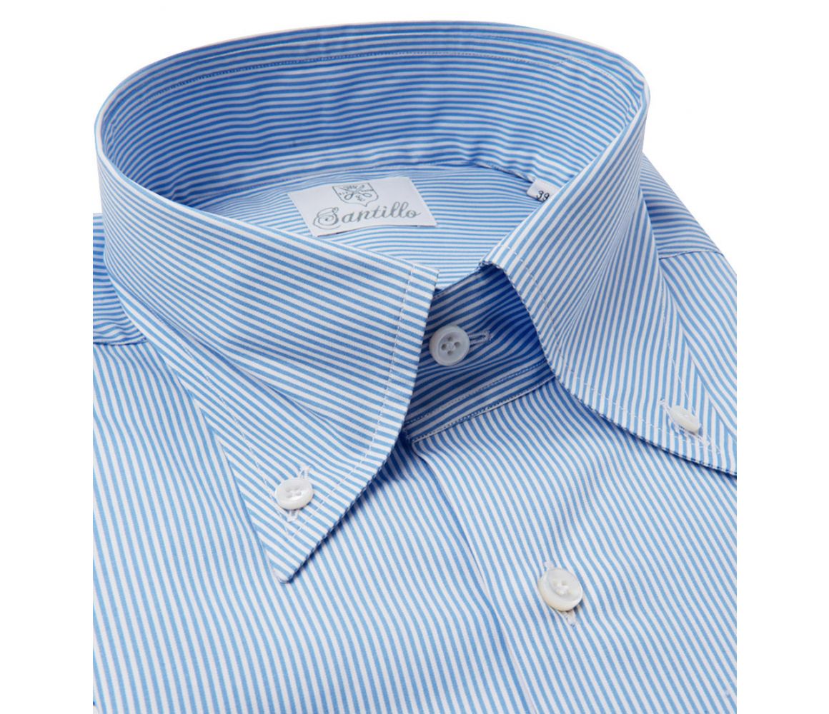 TURATI sky-blue mini striped  shirt