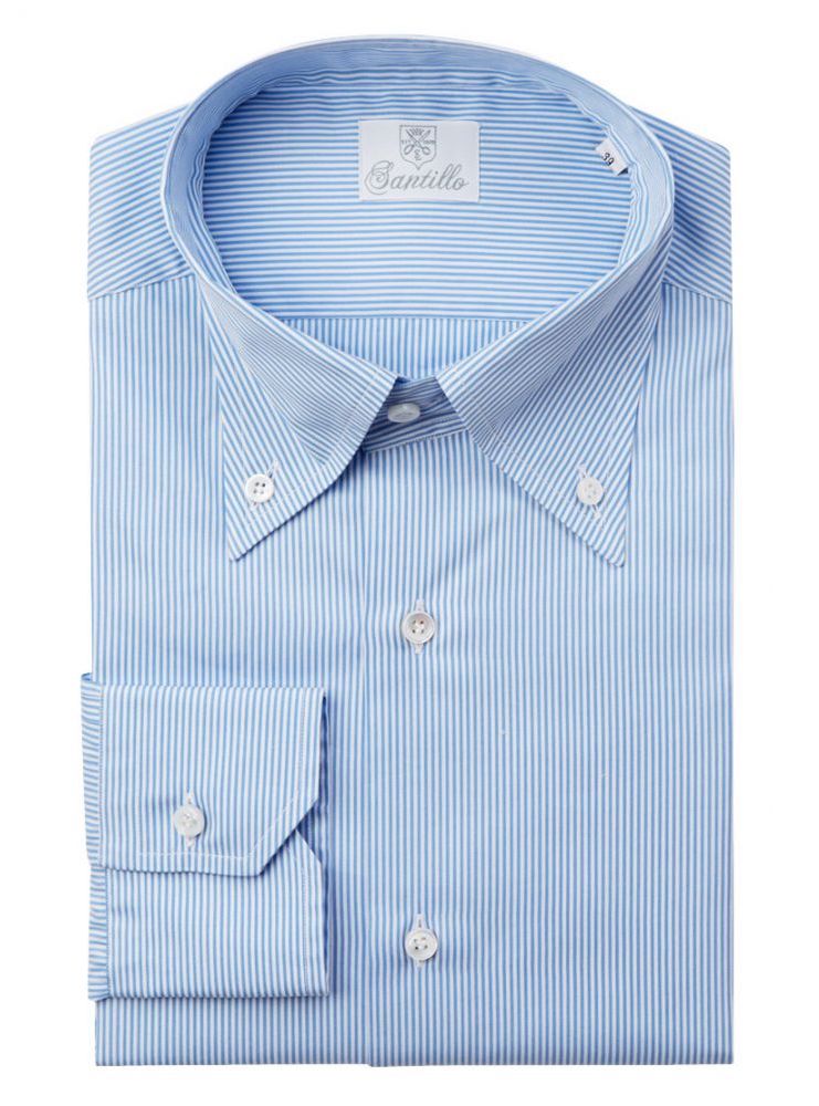 TURATI sky-blue mini striped  shirt