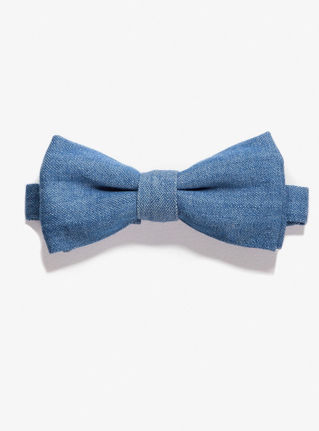 WISTON DENIM blue ready-tied denim bow tie