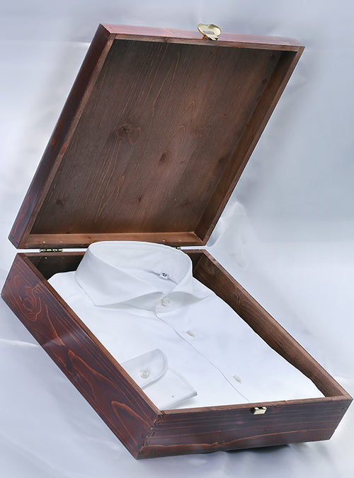 LUXURY HANDMADE white pure sea island shirt