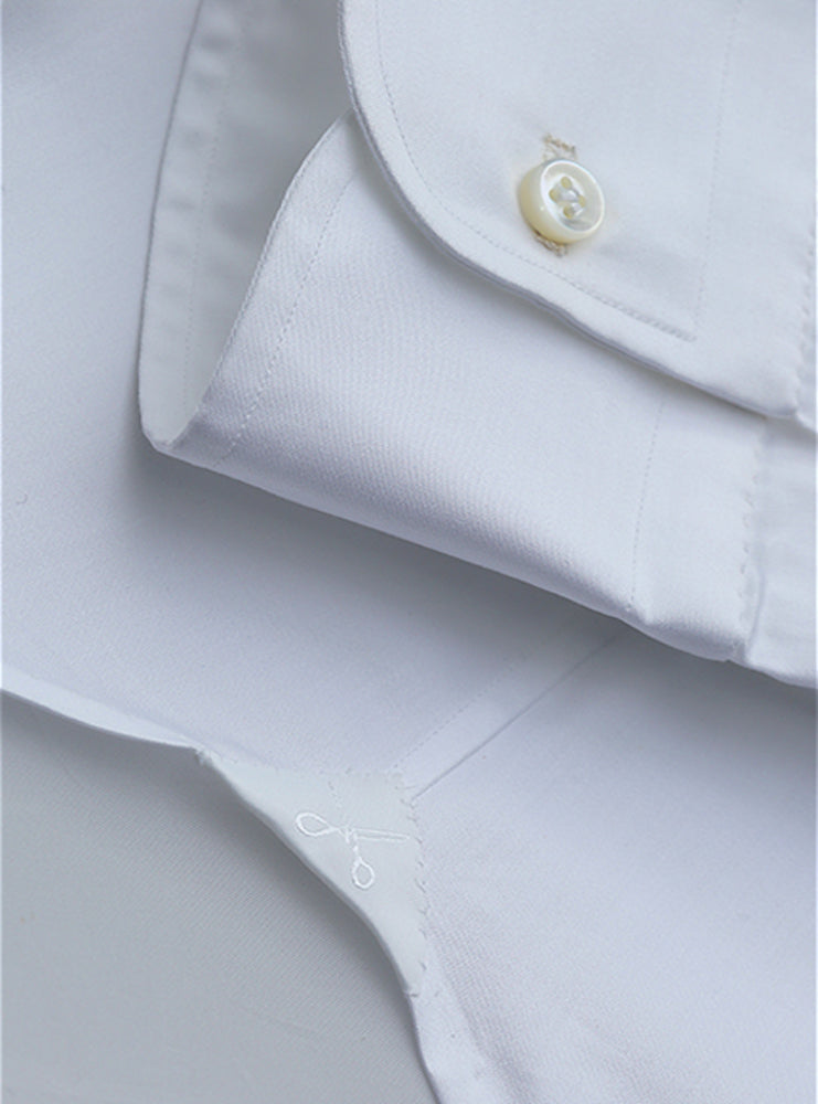 LUXURY HANDMADE white pure sea island shirt